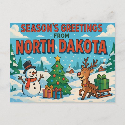 BRIEFKAART VAN NORTH DAKOTA (Voorkant)