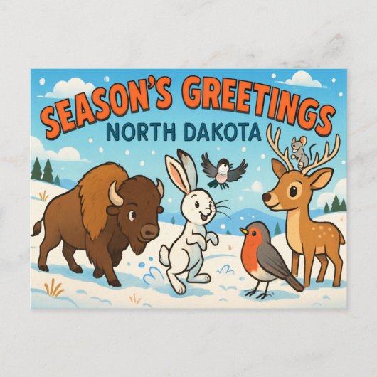 BRIEFKAART VAN NORTH DAKOTA (Voorkant)