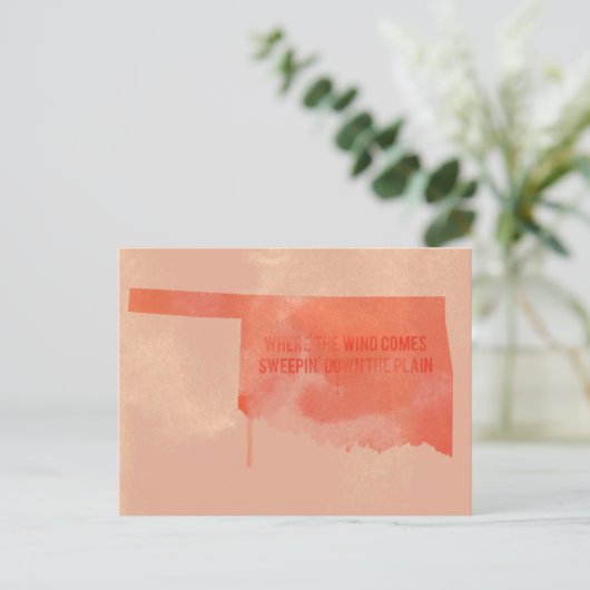 BRIEFKAART VAN OKLAHOMA (Staand voorkant)