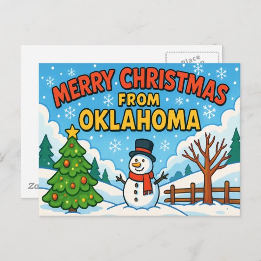 BRIEFKAART VAN OKLAHOMA (Voorkant / Achterkant)