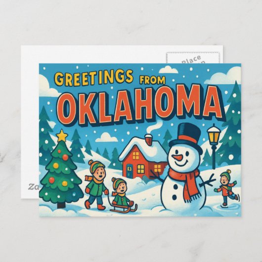 BRIEFKAART VAN OKLAHOMA (Voorkant / Achterkant)