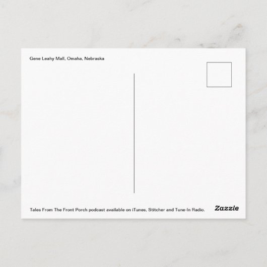 Briefkaart van Omaha Tales (Achterkant)