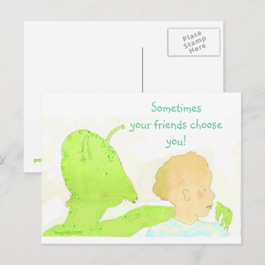 briefkaart van onverwachte vrienden - (Voorkant / Achterkant)