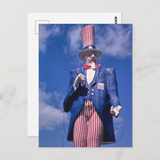  Briefkaart van oom Sam Statue (Voorkant / Achterkant)