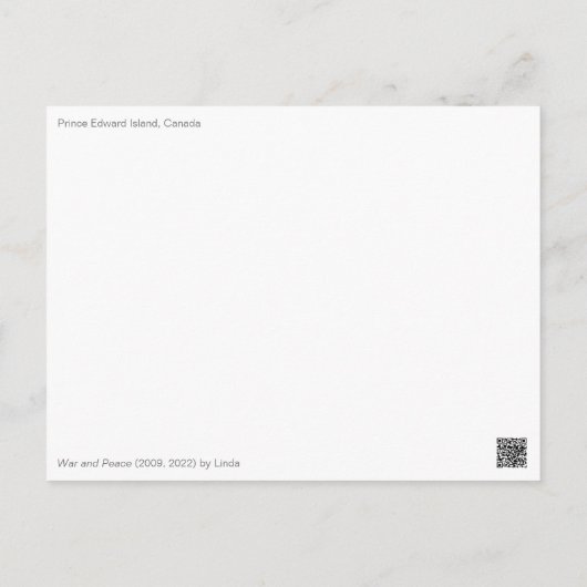 Briefkaart van oorlog en vrede (Achterkant)