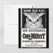Briefkaart van oowl-mosterd Ale Beer (Voorkant / Achterkant)