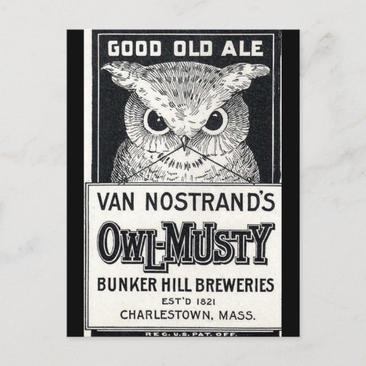 Briefkaart van oowl-mosterd Ale Beer (Voorkant)