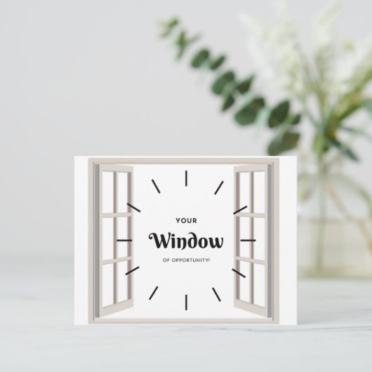 Briefkaart van opportuniteit (Staand voorkant)