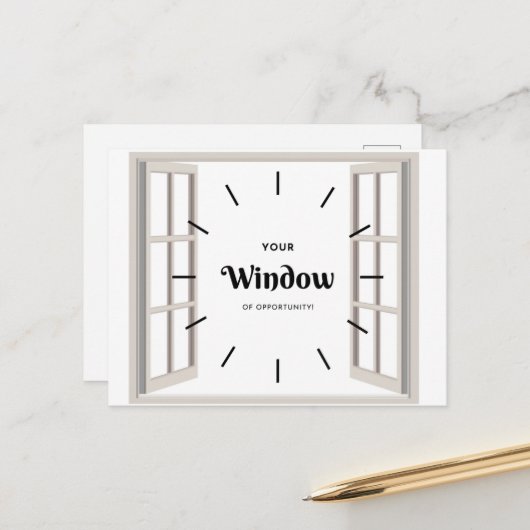 Briefkaart van opportuniteit (Voorkant / Achterkant in situ)