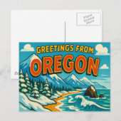 BRIEFKAART VAN OREGON (Voorkant / Achterkant)