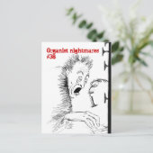 Briefkaart van organist nachtmerries nr. 38 (Staand voorkant)