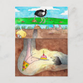 Briefkaart van Ostrich Happy Birthday door Nicole (Voorkant)