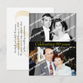 Briefkaart van oud en Cadeau Golden Jubileum (Voorkant / Achterkant)