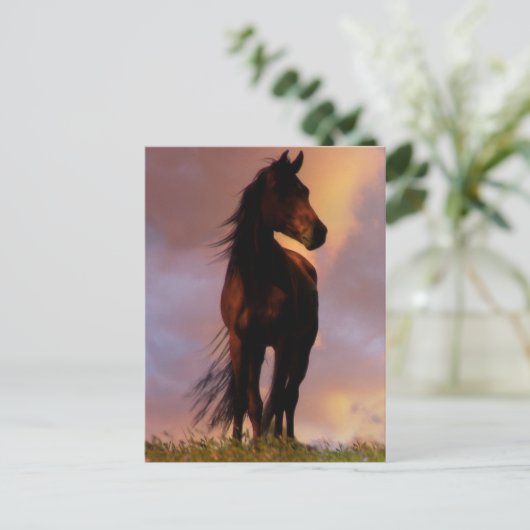 Briefkaart van paarden (Staand voorkant)