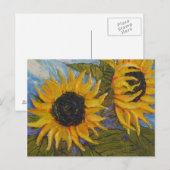 Briefkaart van paardenbloem (Voorkant / Achterkant)