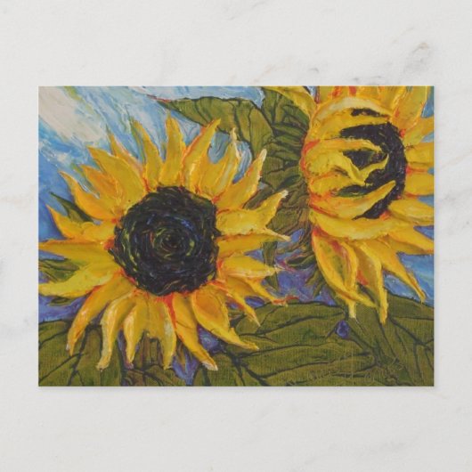 Briefkaart van paardenbloem (Voorkant)