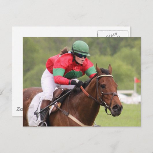 Briefkaart van paardenras (Voorkant / Achterkant)