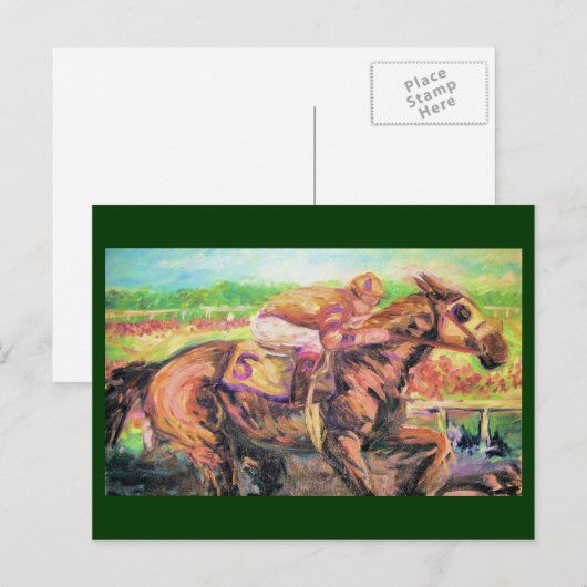 Briefkaart van paardenras (Voorkant / Achterkant)