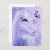 briefkaart van paarse paardenvlinder (Voorkant / Achterkant)