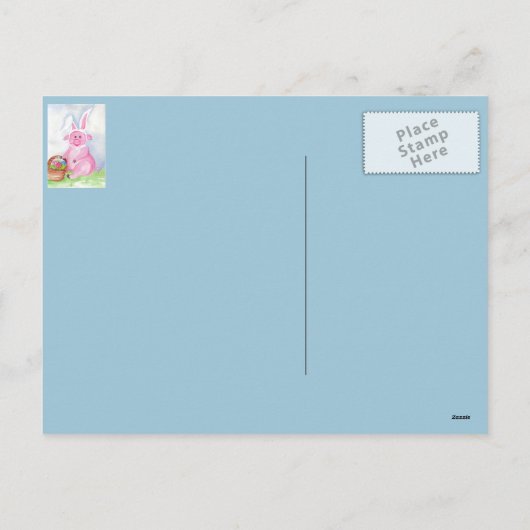 Briefkaart van paasvarkens (Achterkant)