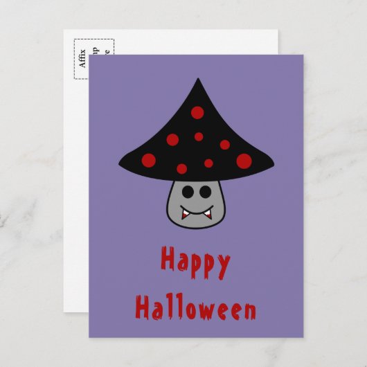 Briefkaart van paddenstoel (Voorkant / Achterkant)