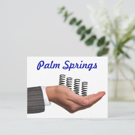 Briefkaart van "Palm Springs" (Staand voorkant)