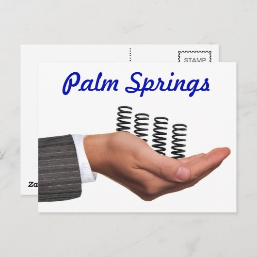 Briefkaart van "Palm Springs" (Voorkant / Achterkant)