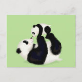 Briefkaart van Panda en cub (Voorkant)