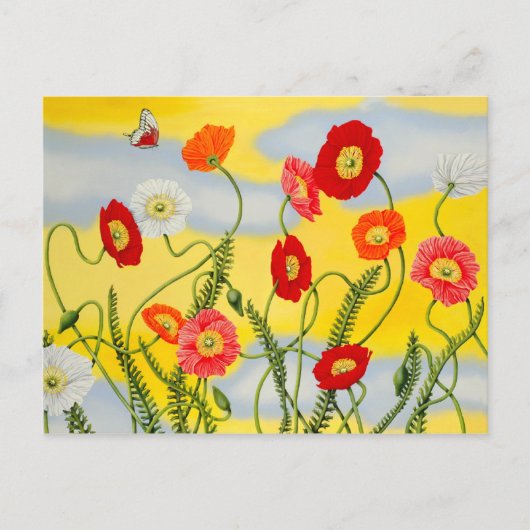 Briefkaart van papaver (Voorkant)