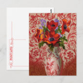 Briefkaart van papaver (Voorkant / Achterkant)