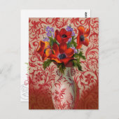 Briefkaart van papaver (Voorkant / Achterkant)