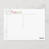 Briefkaart van papaver (Achterkant)