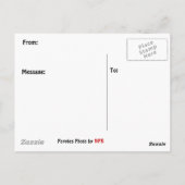 Briefkaart van papaver (Achterkant)