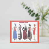 Briefkaart van papierkoeienvangers uit Noorwegen (Staand voorkant)