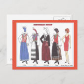 Briefkaart van papierkoeienvangers uit Noorwegen (Voorkant / Achterkant)