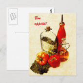 briefkaart van paprika en olie - eetlust (Voorkant / Achterkant)
