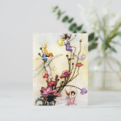 Briefkaart van parasieten en bloemen (Staand voorkant)