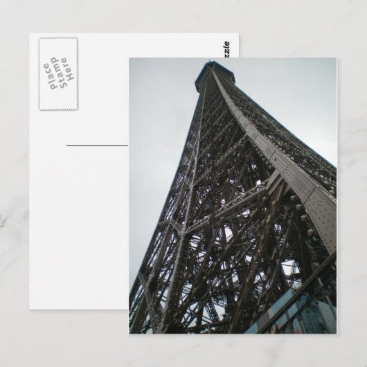 Briefkaart van Parijs - Eiffeltoren (Voorkant / Achterkant)