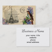 Briefkaart van Parijs vogel op het Visitekaartje v (Voorkant / Achterkant)