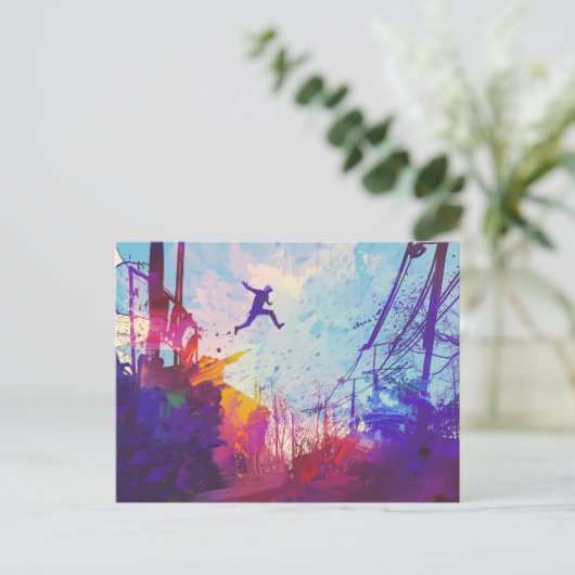 Briefkaart van Parkour Urban Free Runery Stationer (Staand voorkant)