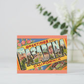 Briefkaart van Pasadena Ca. (Staand voorkant)