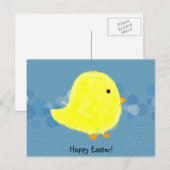 Briefkaart van Pasen van het Kuiken van het baby (Voorkant / Achterkant)