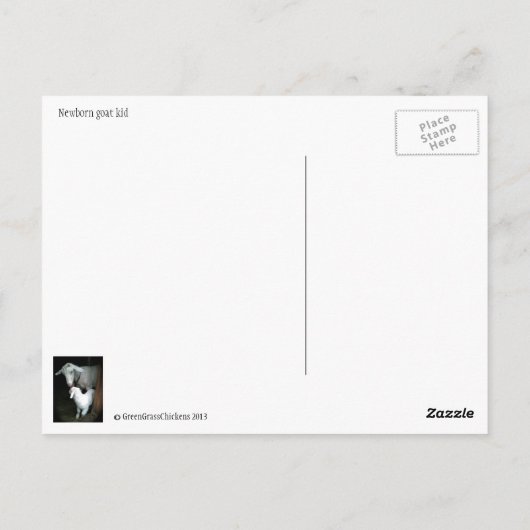 Briefkaart van pasgeboren kind (Achterkant)