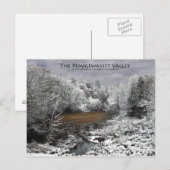 Briefkaart van Pemigewasset Valley: Mans op Snowy  (Voorkant / Achterkant)