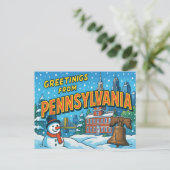 BRIEFKAART VAN PENNSYLVANIA (Staand voorkant)