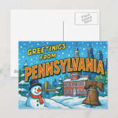 BRIEFKAART VAN PENNSYLVANIA (Voorkant / Achterkant)