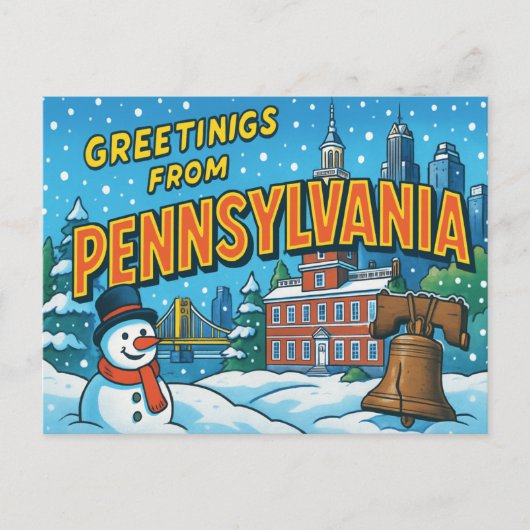 BRIEFKAART VAN PENNSYLVANIA (Voorkant)