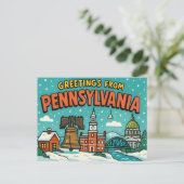 BRIEFKAART VAN PENNSYLVANIA (Staand voorkant)
