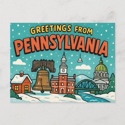 BRIEFKAART VAN PENNSYLVANIA (Voorkant)