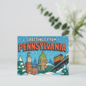BRIEFKAART VAN PENNSYLVANIA (Staand voorkant)